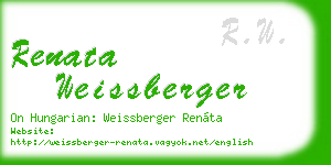 renata weissberger business card